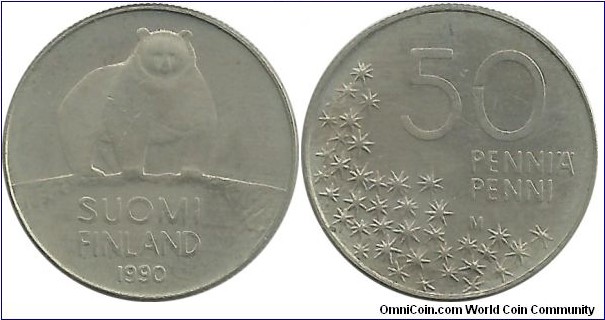 Finland 50 Penniä 1990