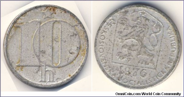 10 Haleru (Socialist Republic of Czechoslovakia // Aluminium)