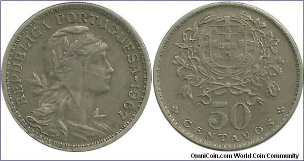 Portugal 50 Centavos 1967