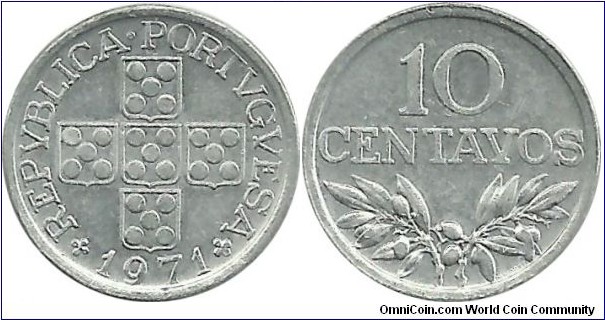 Portugal 10 Centavos 1971