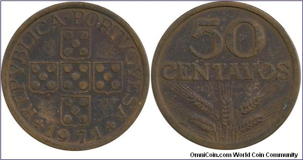 Portugal 50 Centavos 1971