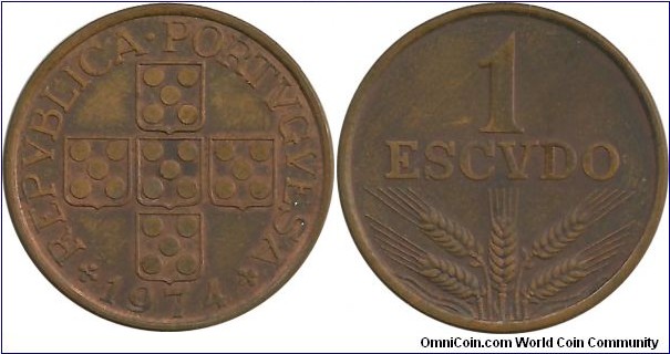 Portugal 1 Escudo 1974