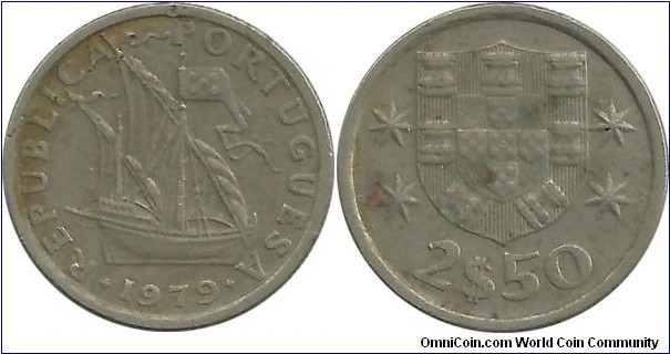 Portugal 2½ Escudos 1979