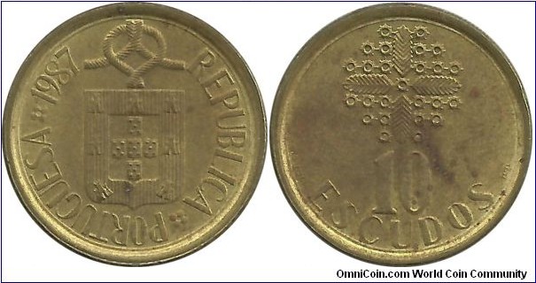 Portugal 10 Escudos 1987