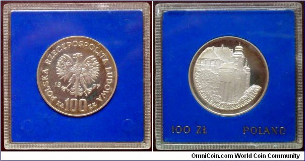 Poland 100 zlotych.
1977, Wawel Castle in Krakow. Ag 625. Weight; 16,5g. Diameter; 32mm. Proof.