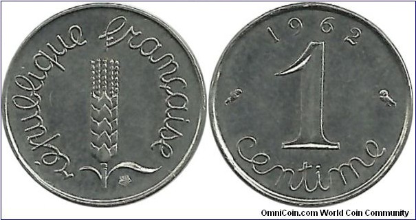 France 1 Centime 1962