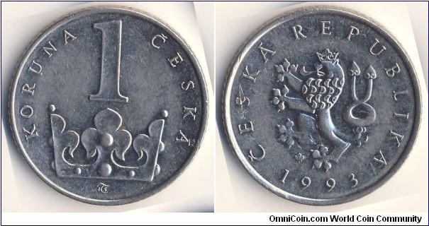 1 Koruna (Czech Republic // Nickel plated steel)