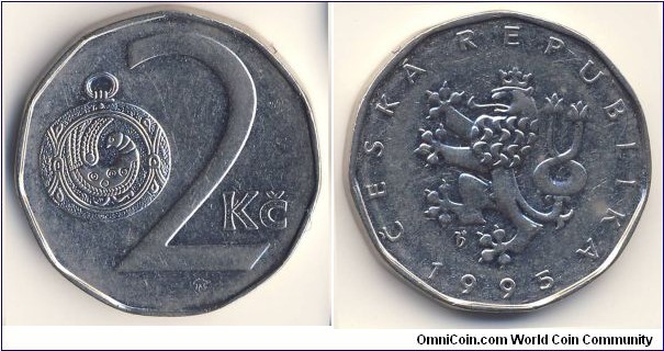 2 Korun (Czech Republic // Nickel plated steel)
