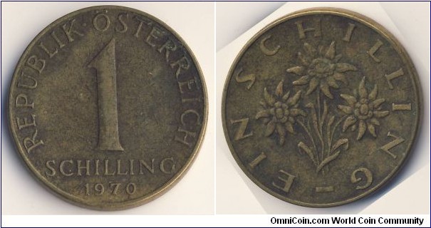 1 Schilling (2nd Republic of Austria // Aluminium-Bronze)