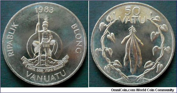 Vanuatu 50 vatu.
1983