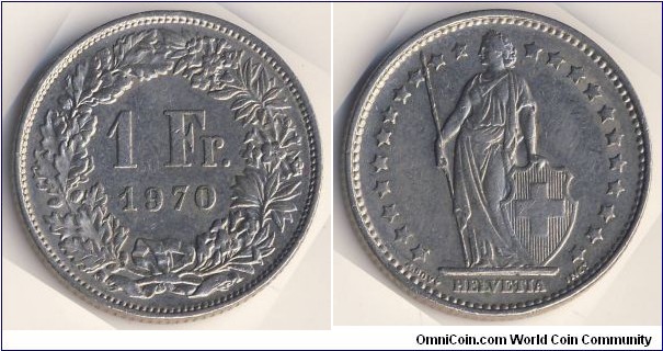 1 Franken (Swiss Confederation // Copper-Nickel 75/25)