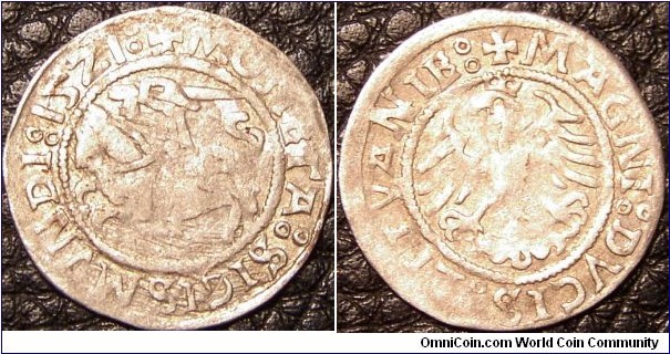 1521 Poland Lithuania half grosz Sisimund I