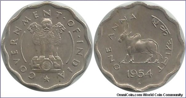 IndiaRepublic 1 Anna 1954(B)