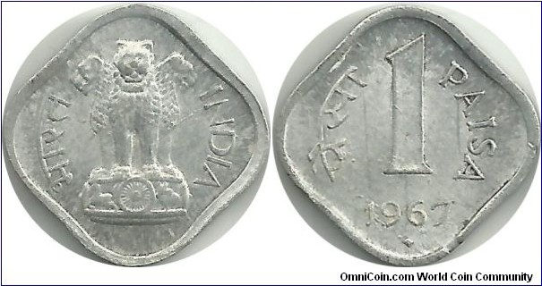 IndiaRepublic 1 Paisa 1967(B)