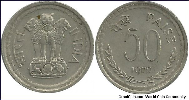 IndiaRepublic 50 Paise 1972(C)