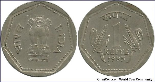 IndiaRepublic 1 Rupee 1985(L)