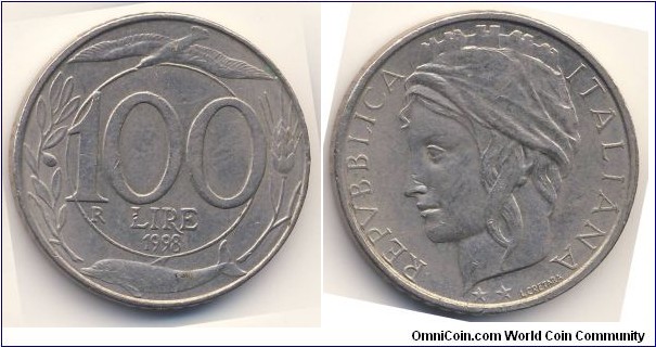 100 Lire (Italian Republic // Copper-Nickel)