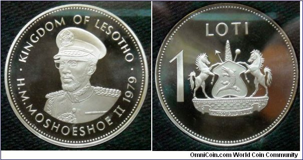 Lesotho 1 loti.
1979, King Moshoeshoe II. Proof variety.