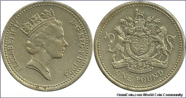 UKingdom 1 Pound 1993-Standard UK reverse