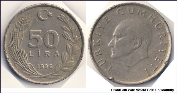 50 Lira (Republic of Turkiye // Nickel Brass)