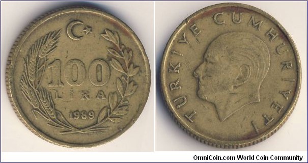 100 Lira (Republic of Turkiye // Brass 4.1g)