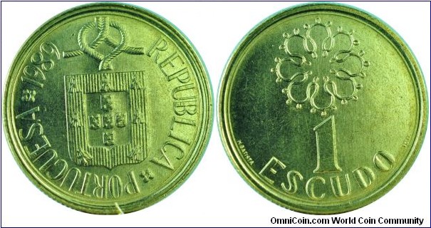 Portugal1Escudo-km631-1989