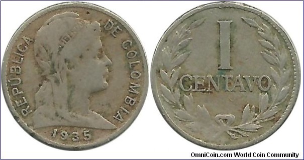 Colombia 1 Centavo 1935