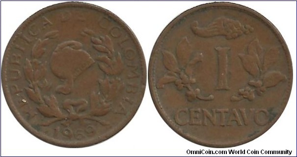 Colombia 1 Centavo 1969