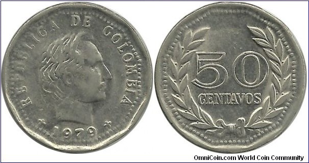 Colombia 50 Centavos 1979