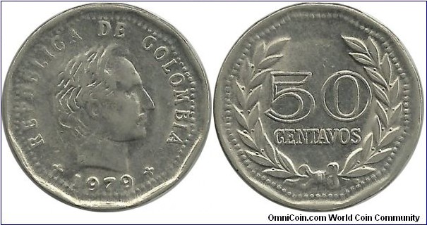 Colombia 50 Centavos 1979