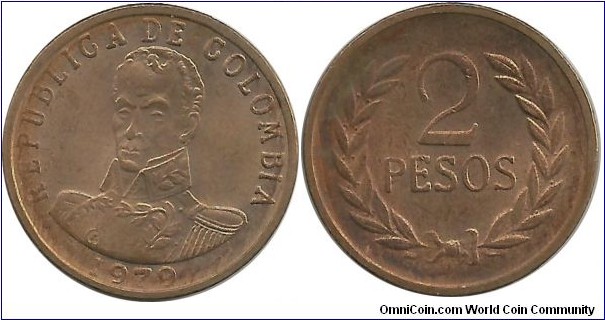 Colombia 2 Pesos 1979