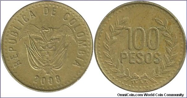 Colombia 100 Pesos 2008