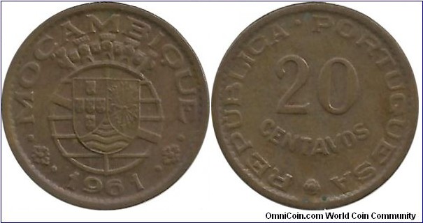 Mocambique-Port 20 Centavos 1961