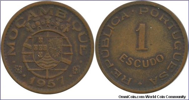 Mocambique-Port 1 Escudo 1957