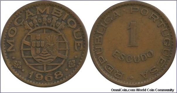 Mocambique-Port 1 Escudo 1968