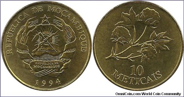 Mocambique 10 Meticais 1994