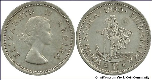 SouthAfrica-British 1 Shilling 1960