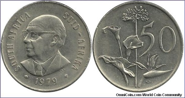 SouthAfrica 50 Cents 1979