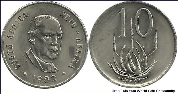 SouthAfrica 10 Cents 1982