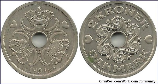 Denmark 2 Kroner 1994