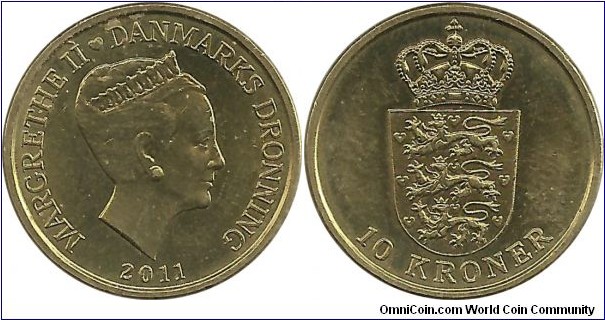 Denmark 10 Kroner 2011