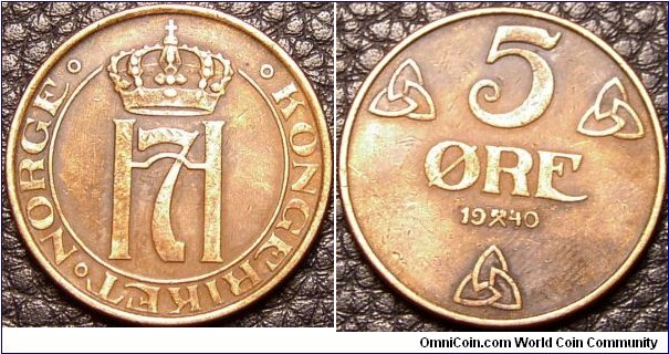 1940 5 Ore Norway