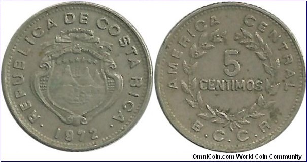 CostaRica 5 Centimos 1972