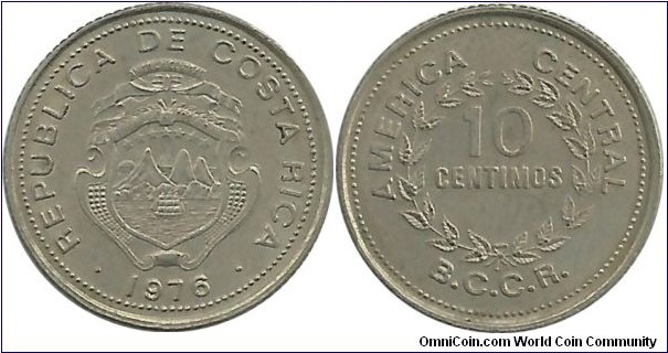 CostaRica 10 Centimos 1976