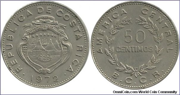 CostaRica 50 Centimos 1972