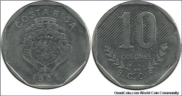 CostaRica 10 Colones 1985