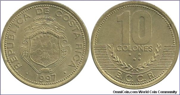 CostaRica 10 Colones 1997