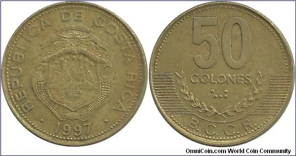 CostaRica 50 Colones 1997
