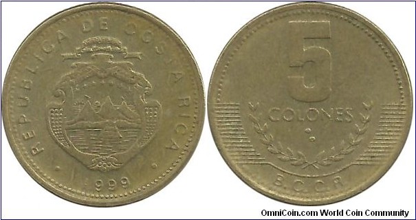 CostaRica 5 Colones 1999