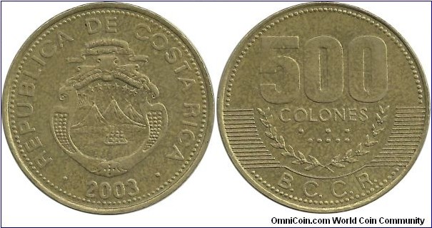 CostaRica 500 Colones 2003